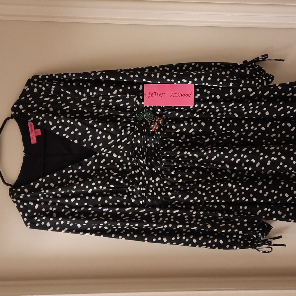 NWT, Betsey Johnson Embellished Cookies and Cream Dress - Picture 3 of 16